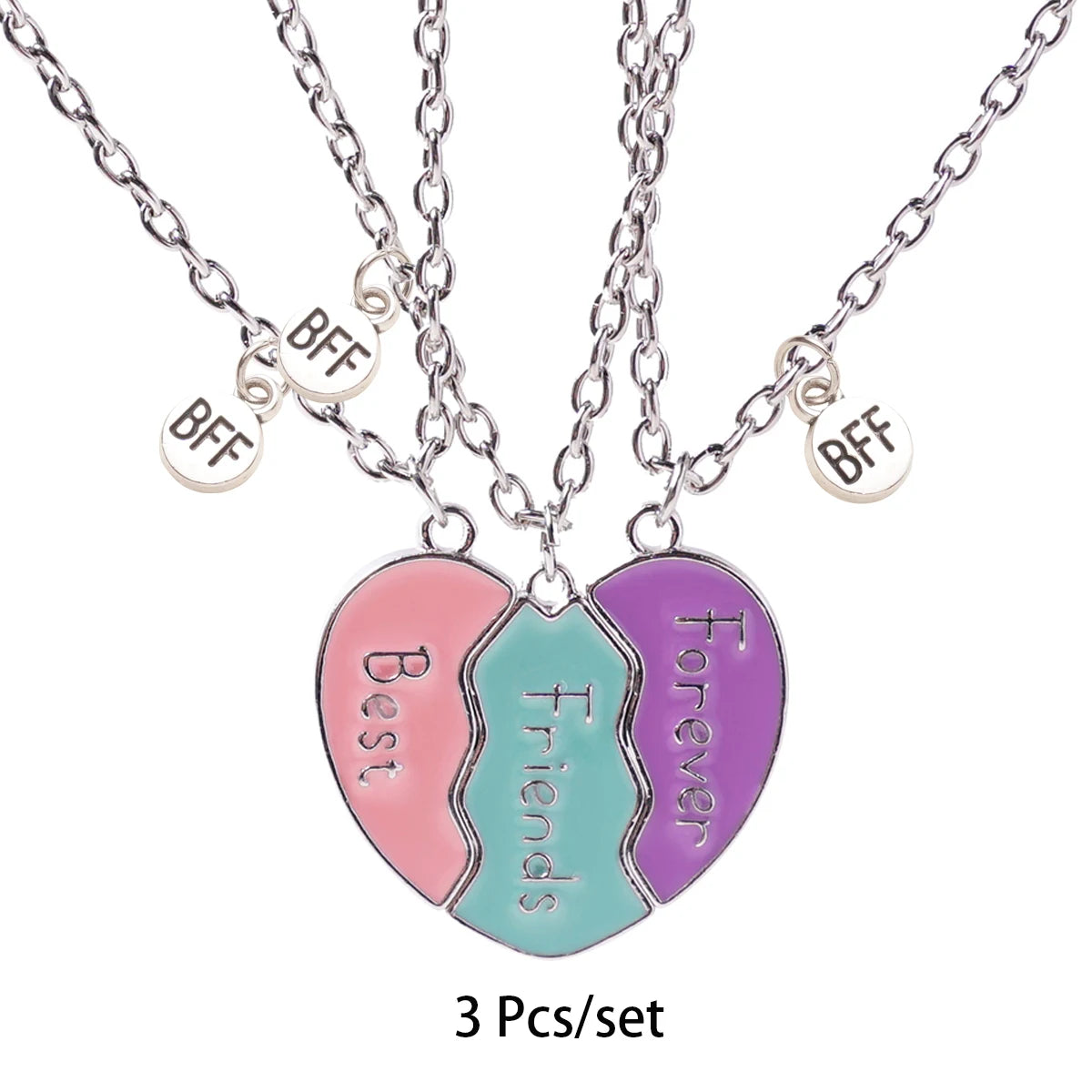 Best Friends Heart Necklace Sets