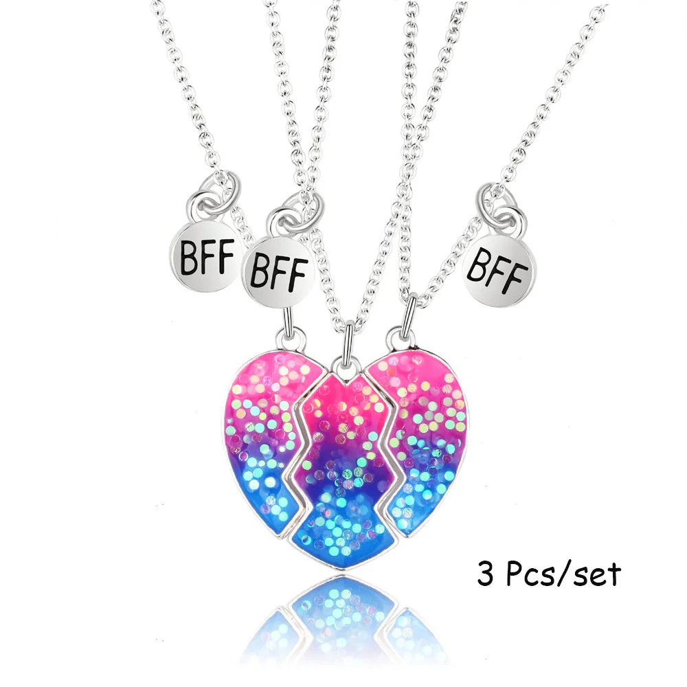 Best Friends Heart Necklace Sets