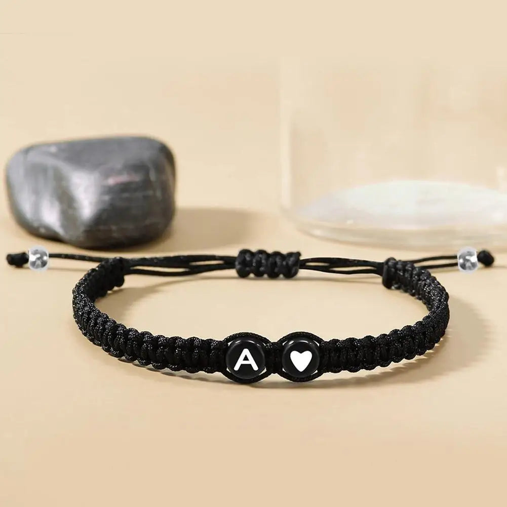 Initial Heart Friendship Bracelet (A-Z)