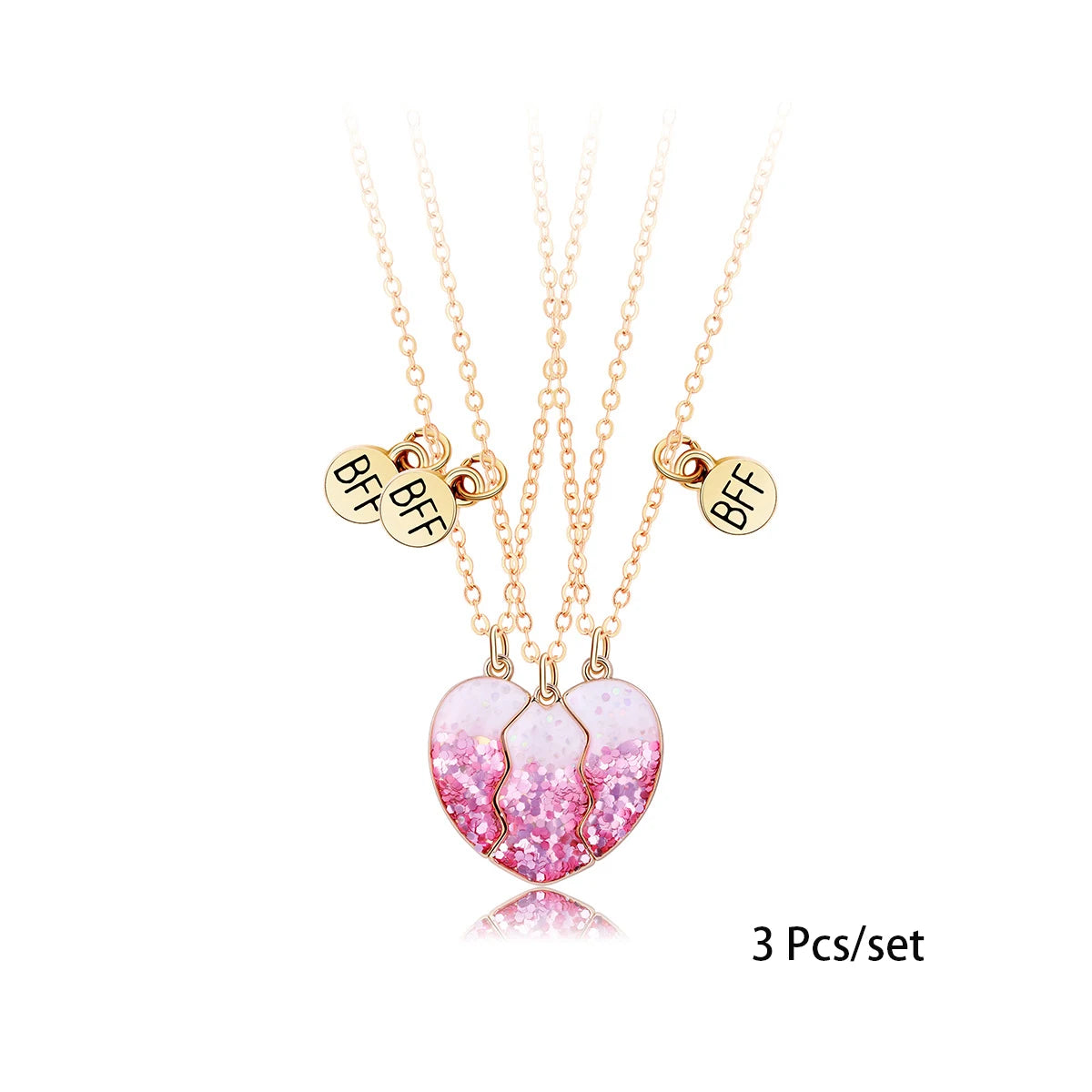 Best Friends Heart Necklace Sets