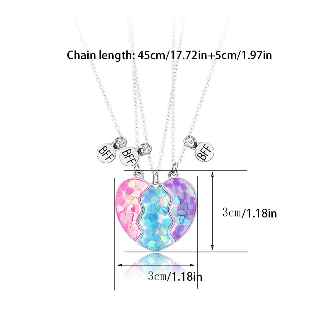 Best Friends Heart Necklace Sets
