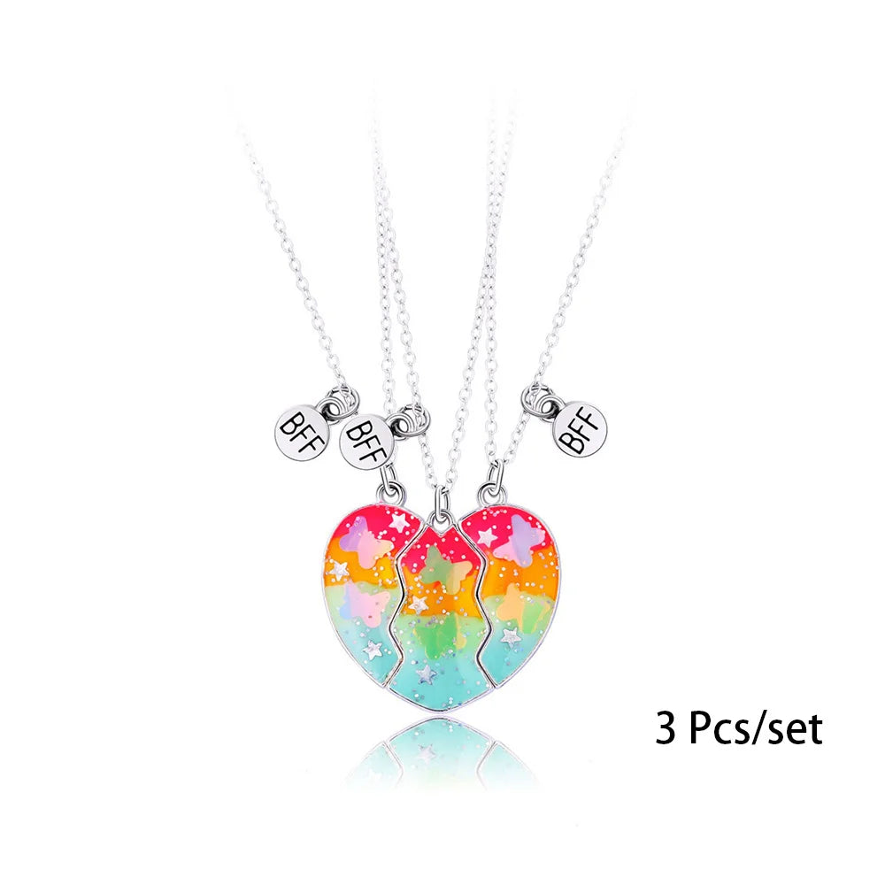Best Friends Heart Necklace Sets