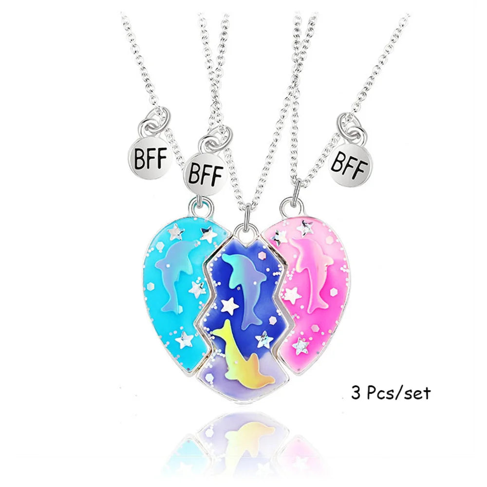 Best Friends Heart Necklace Sets