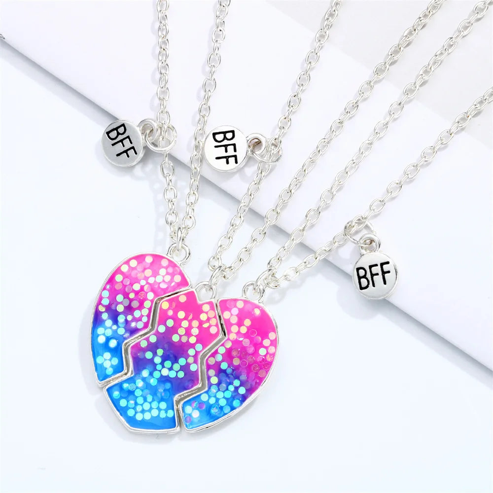 Best Friends Heart Necklace Sets