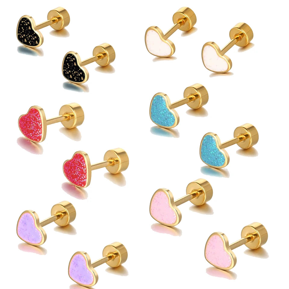 Hypoallergenic Mini Heart Studs