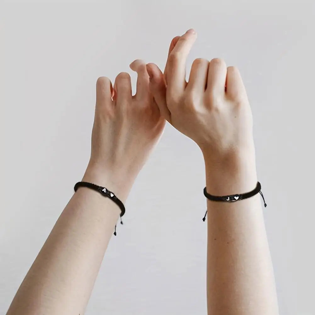 Initial Heart Friendship Bracelet (A-Z)