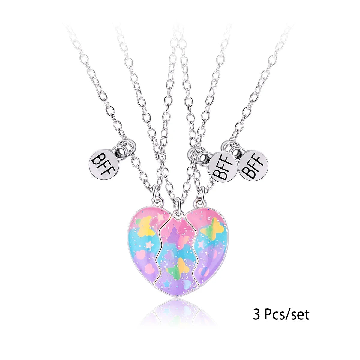 Best Friends Heart Necklace Sets