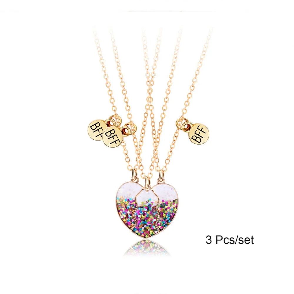 Best Friends Heart Necklace Sets