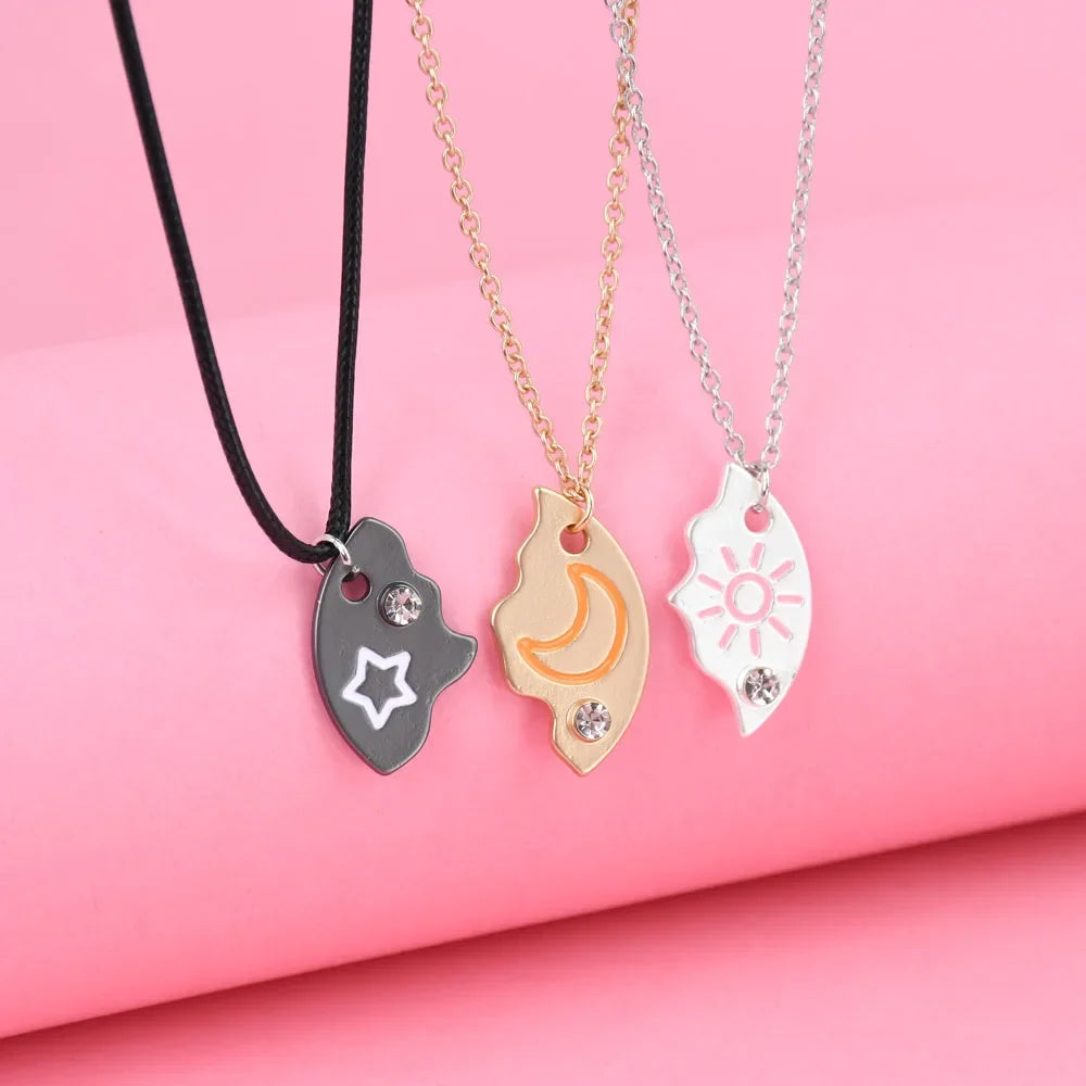 Sun, Moon & Star BFF Necklaces (Set of 3)