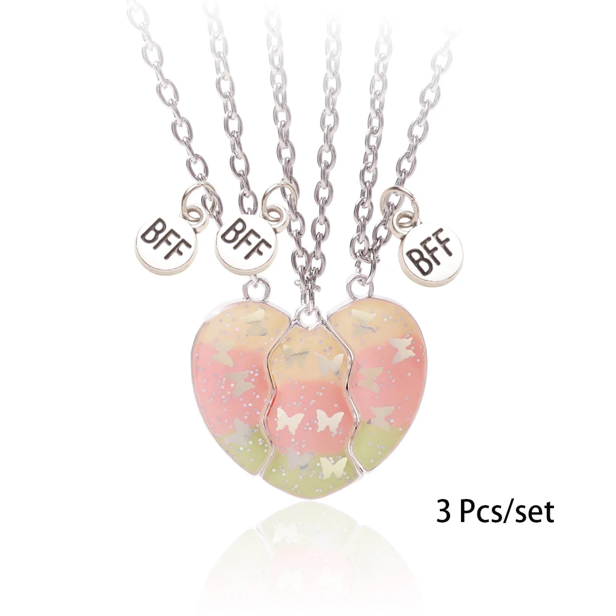 Best Friends Heart Necklace Sets