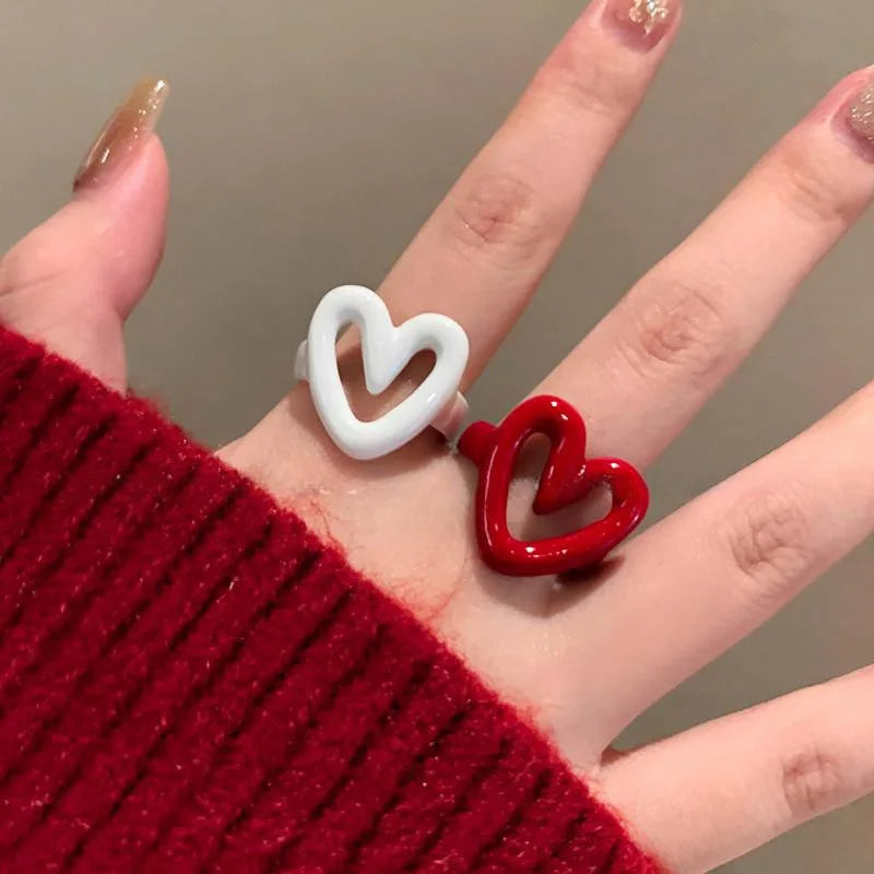 Sweet Heart Enamel Ring