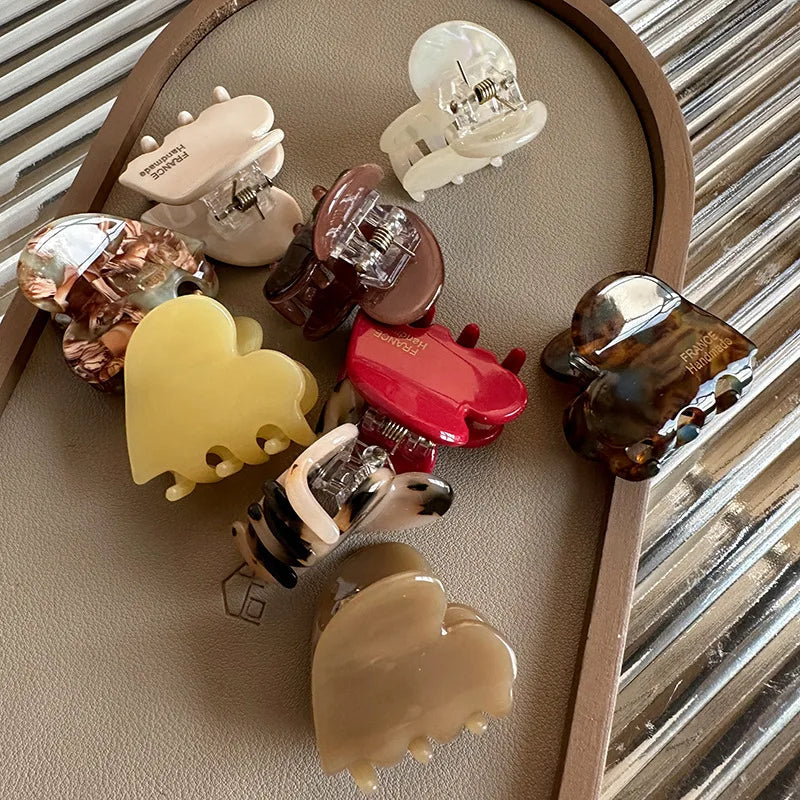 Mini Heart Claw Clips