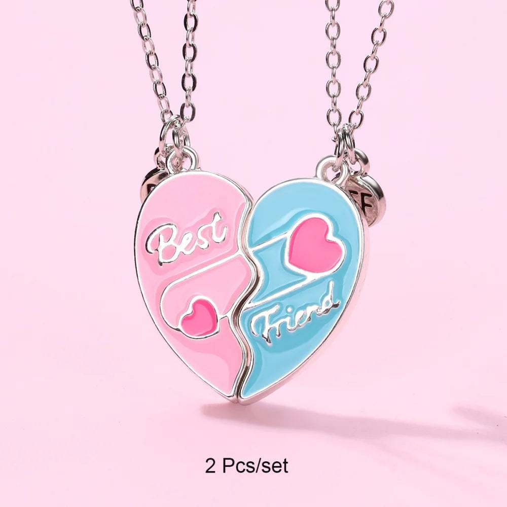 Best Friends Heart Necklace Sets