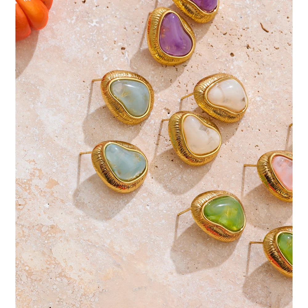 Candy Heart Stud Earrings