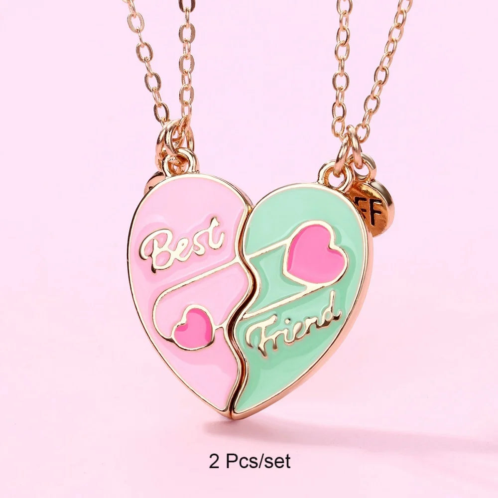 Best Friends Heart Necklace Sets