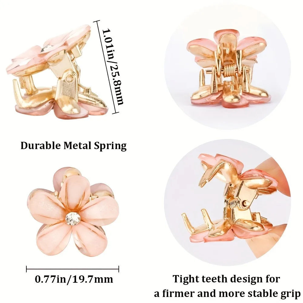 Pearl Flower Hair Clips