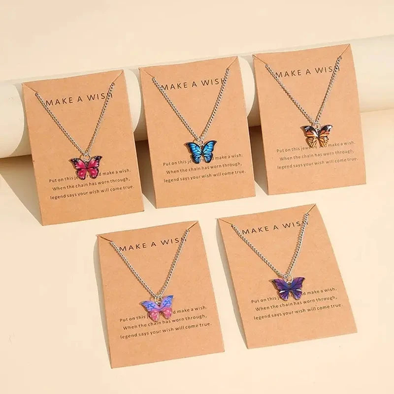 Colorful Butterfly Necklace Set (5 pcs)