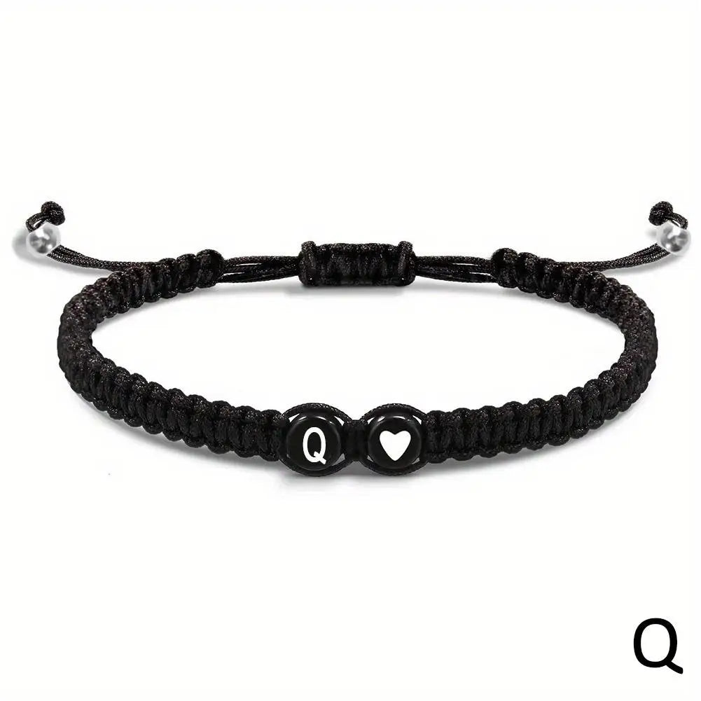 Initial Heart Friendship Bracelet (A-Z)
