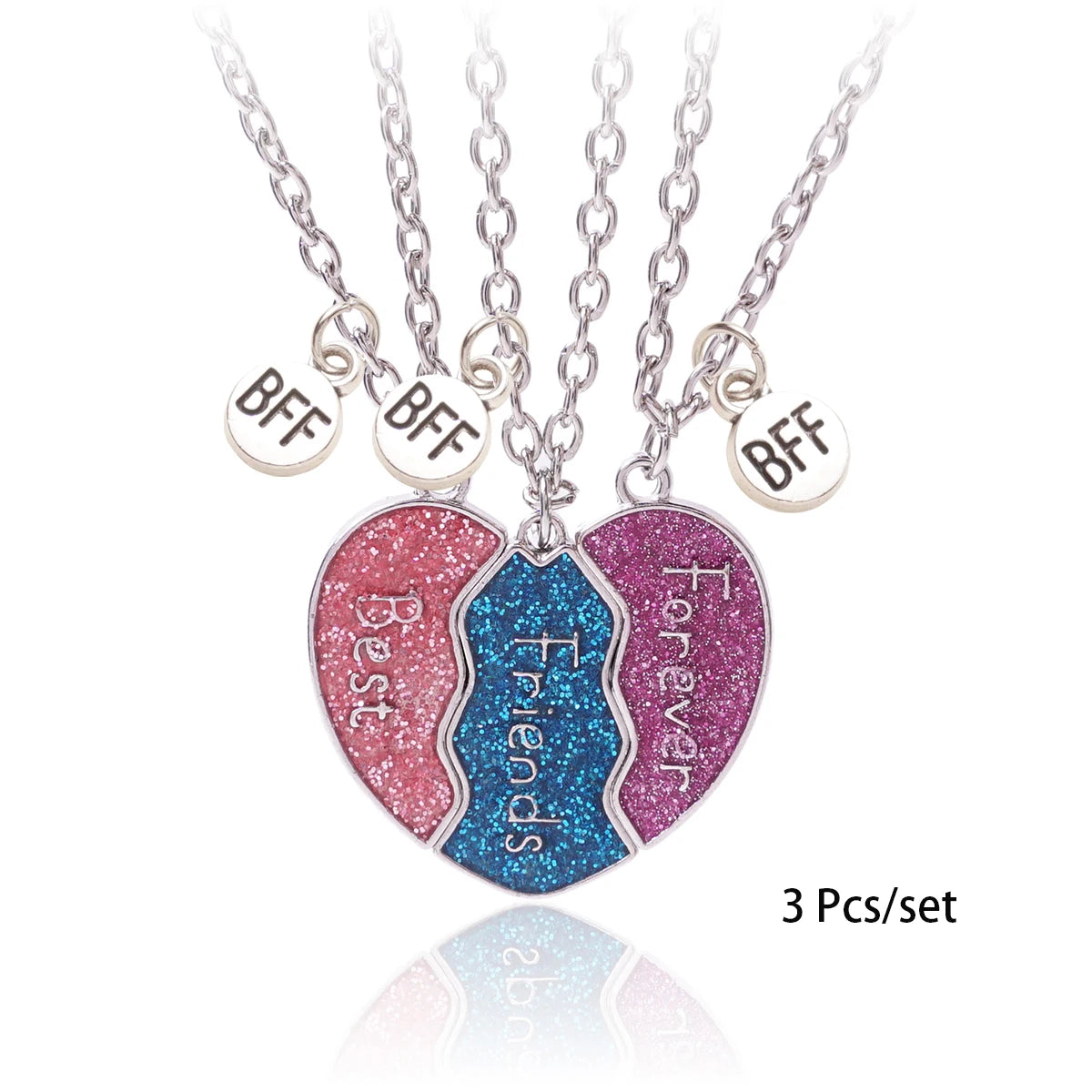 Best Friends Heart Necklace Sets
