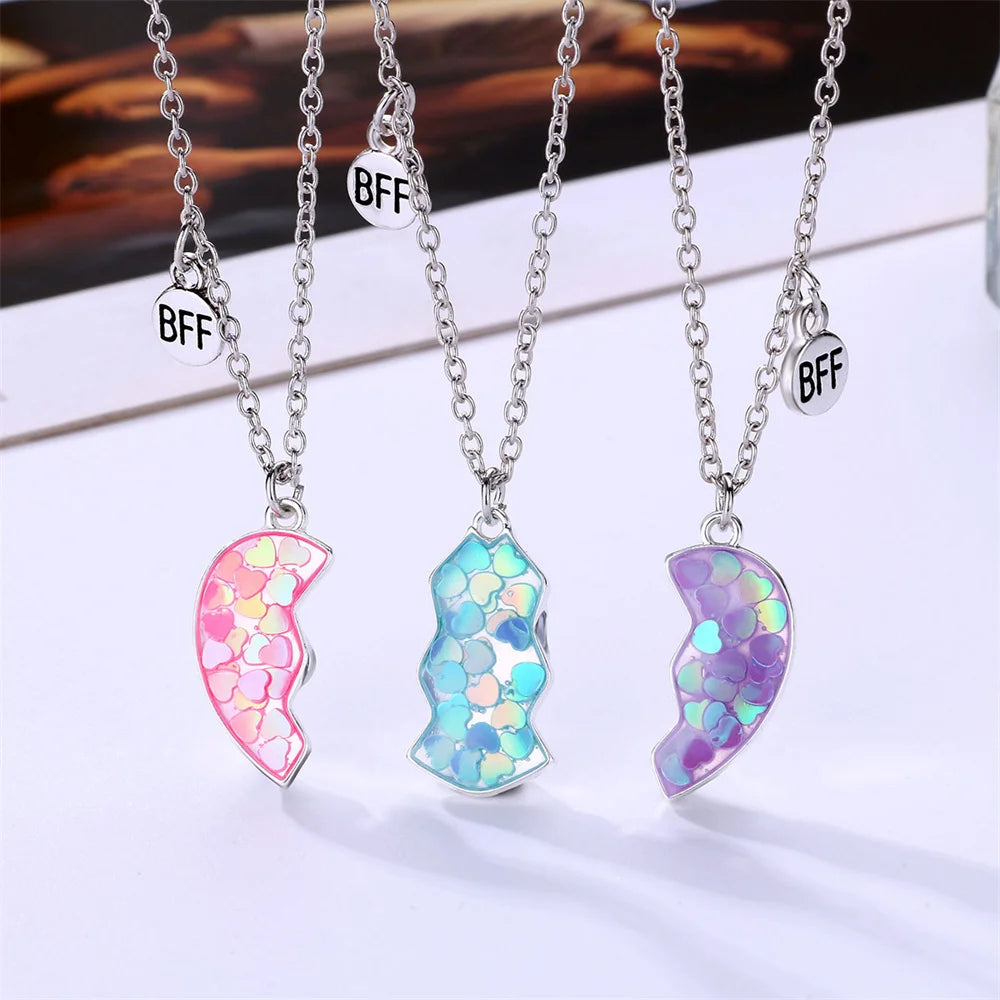 Best Friends Heart Necklace Sets