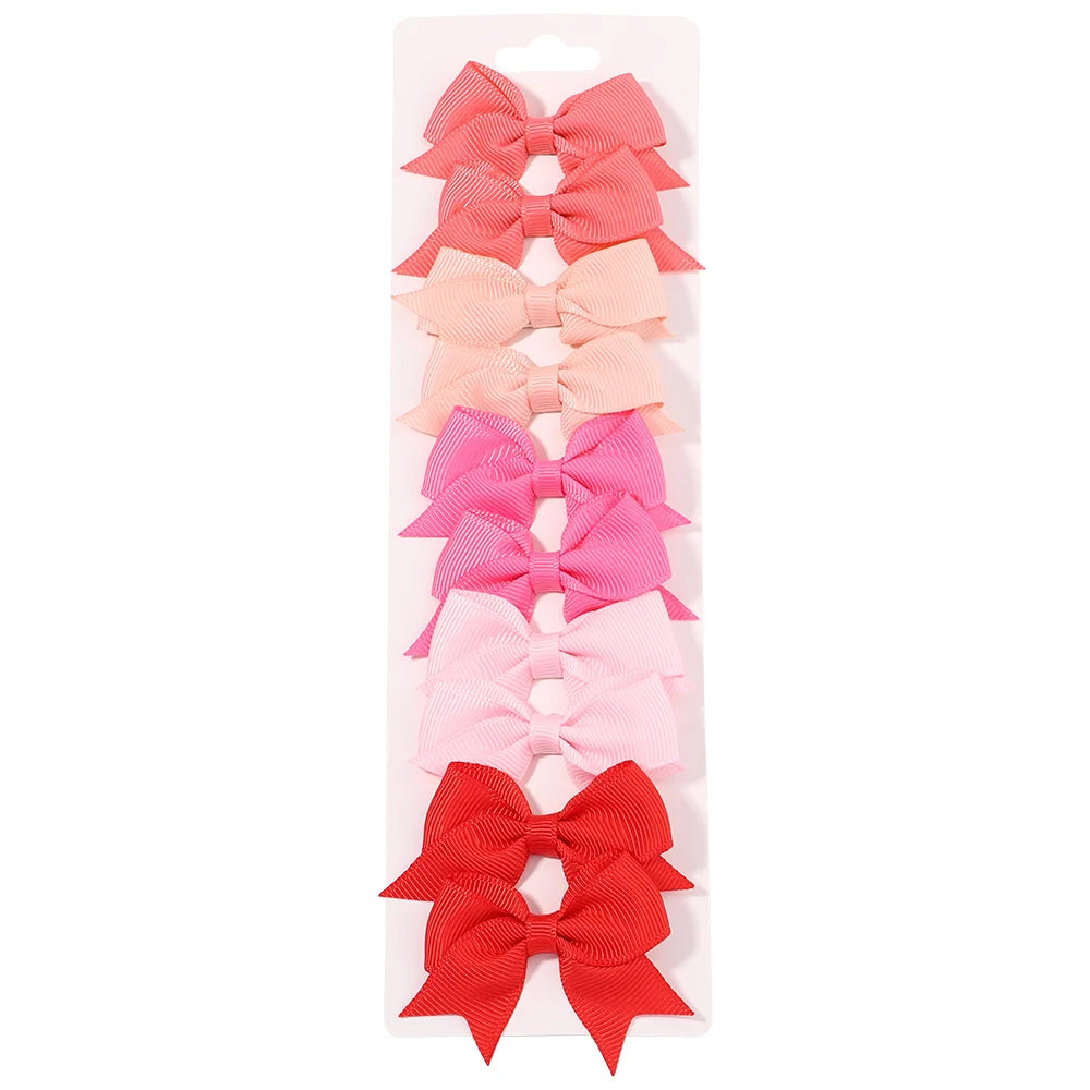 Ribbon Bow Hair Clips (10 pcs)