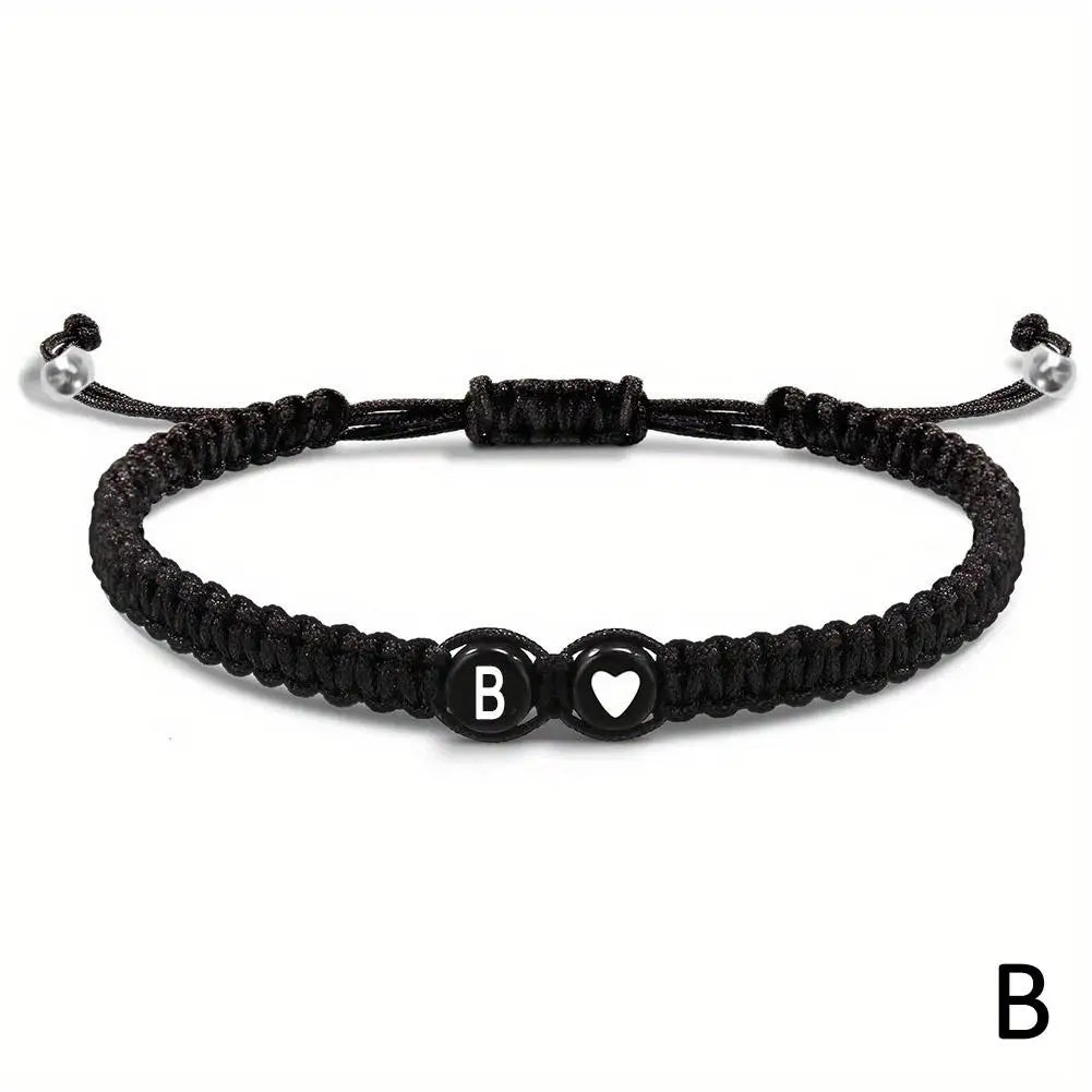 Initial Heart Friendship Bracelet (A-Z)