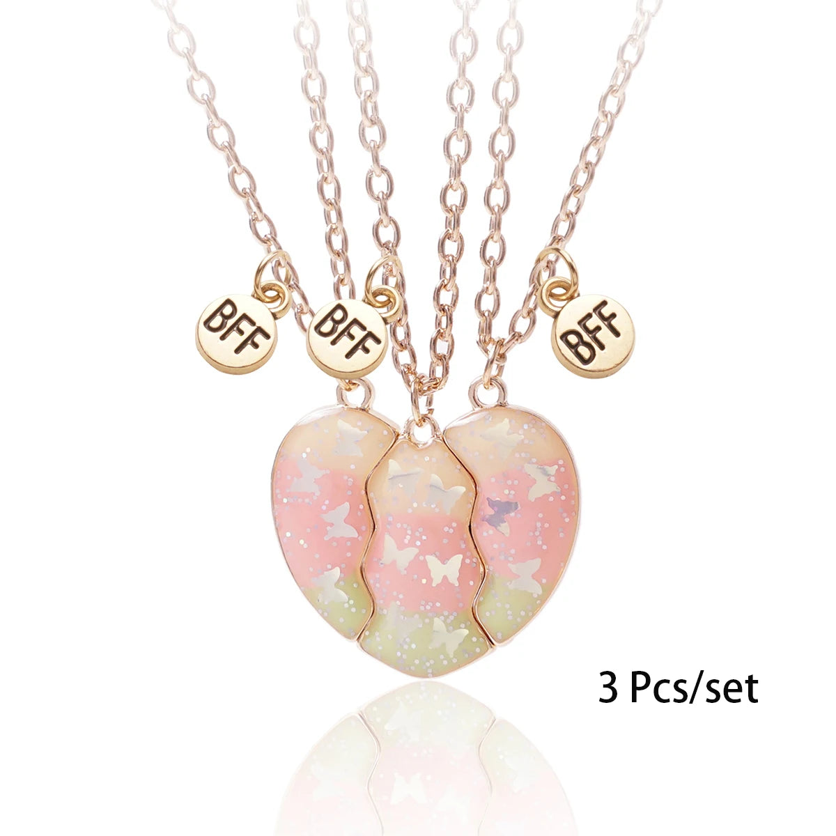 Best Friends Heart Necklace Sets