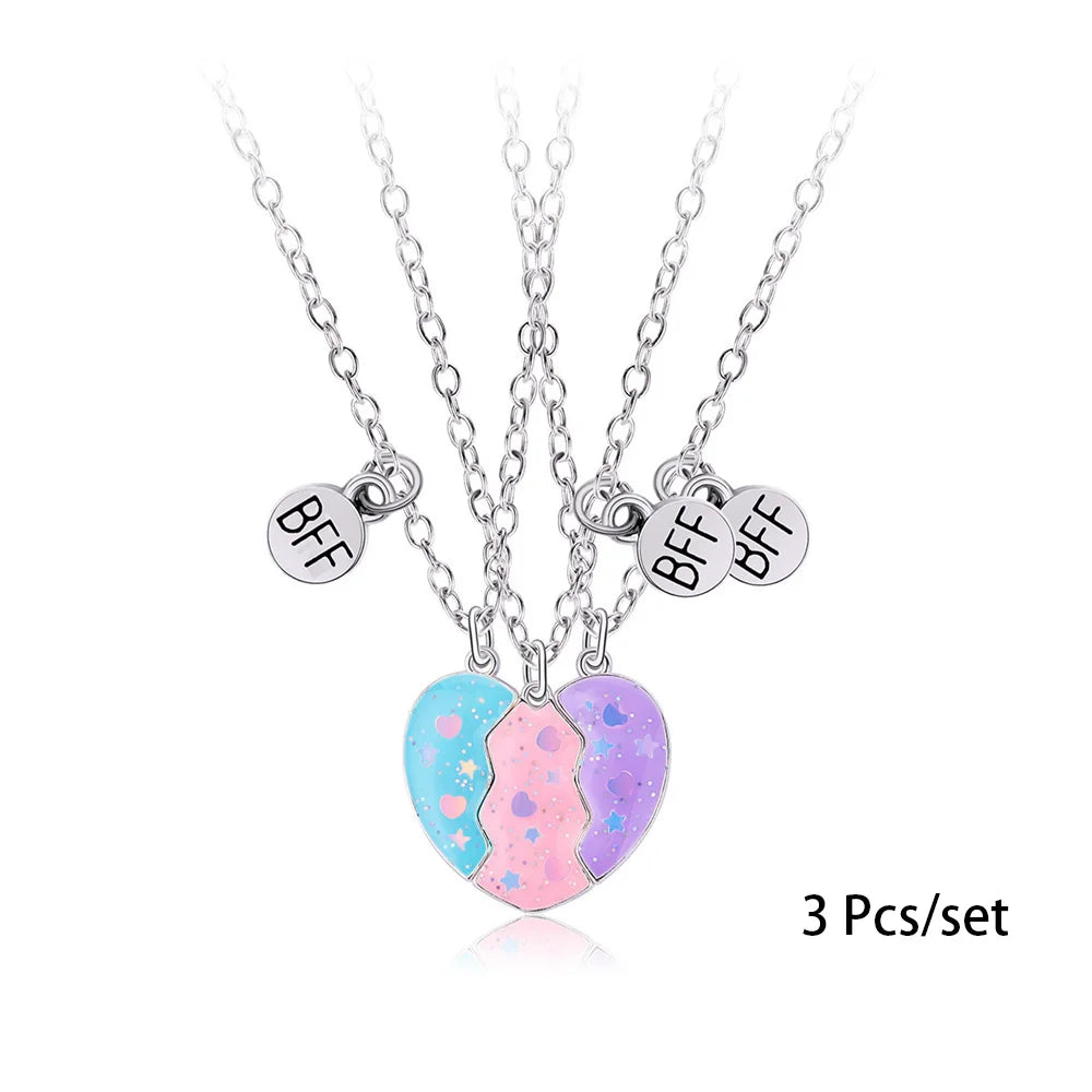 Best Friends Heart Necklace Sets