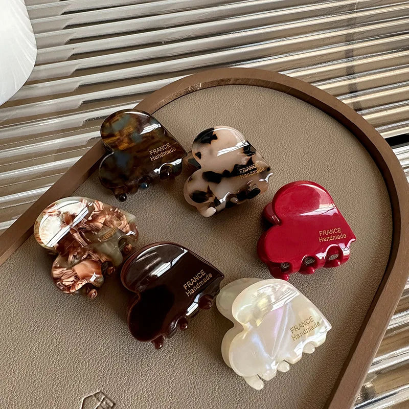 Mini Heart Claw Clips