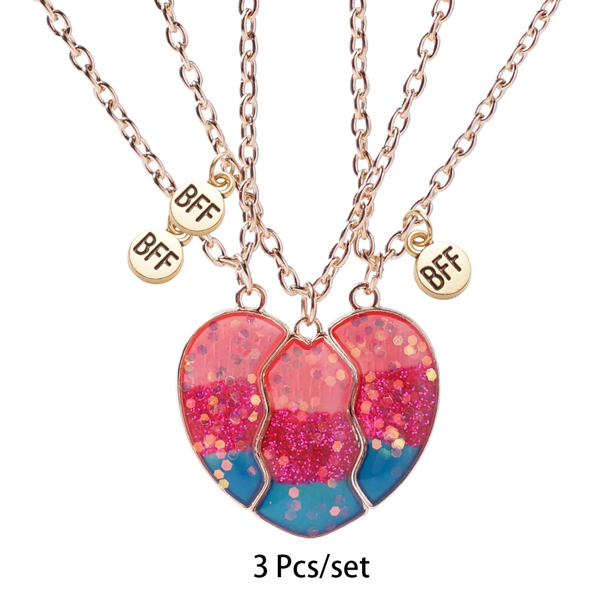 Best Friends Heart Necklace Sets