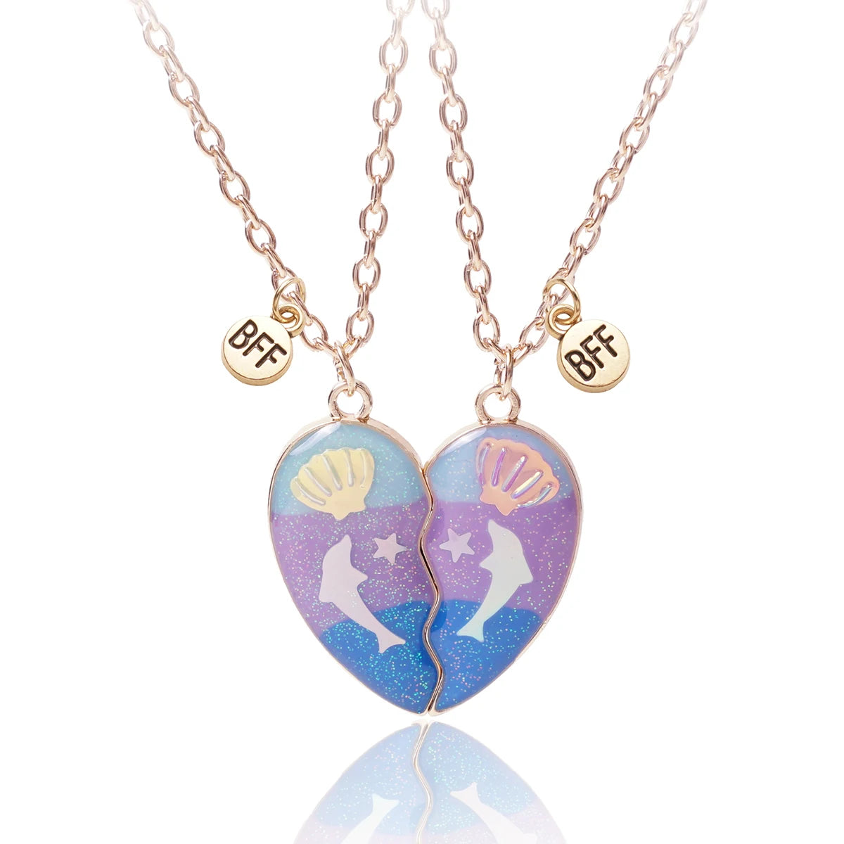 Best Friends Heart Necklace Sets