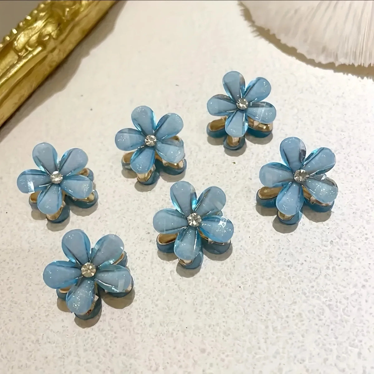 Pearl Flower Hair Clips
