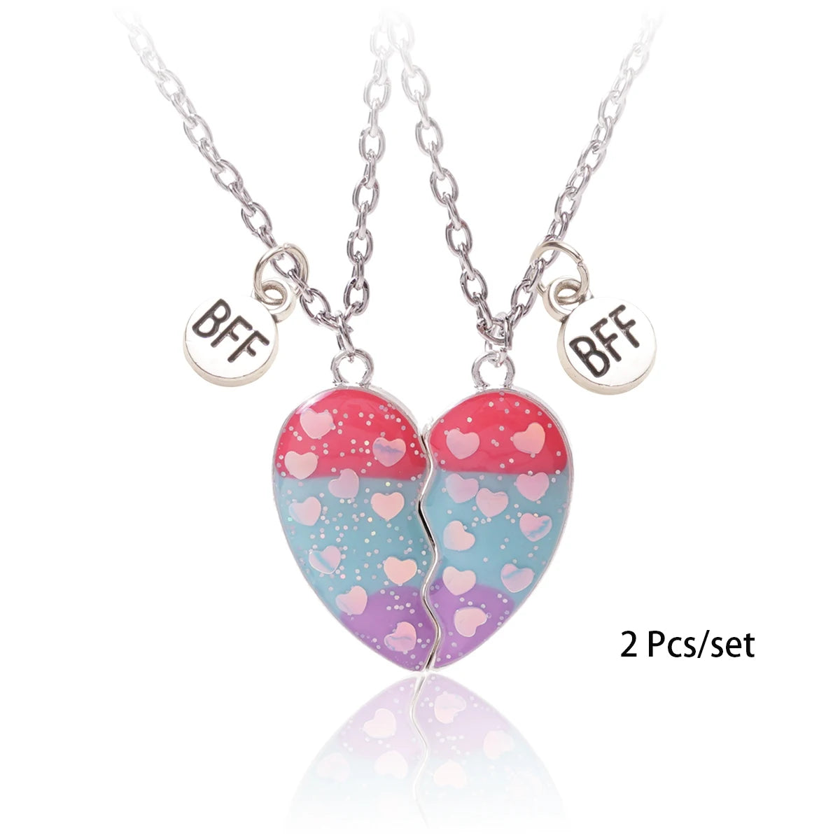 Best Friends Heart Necklace Sets