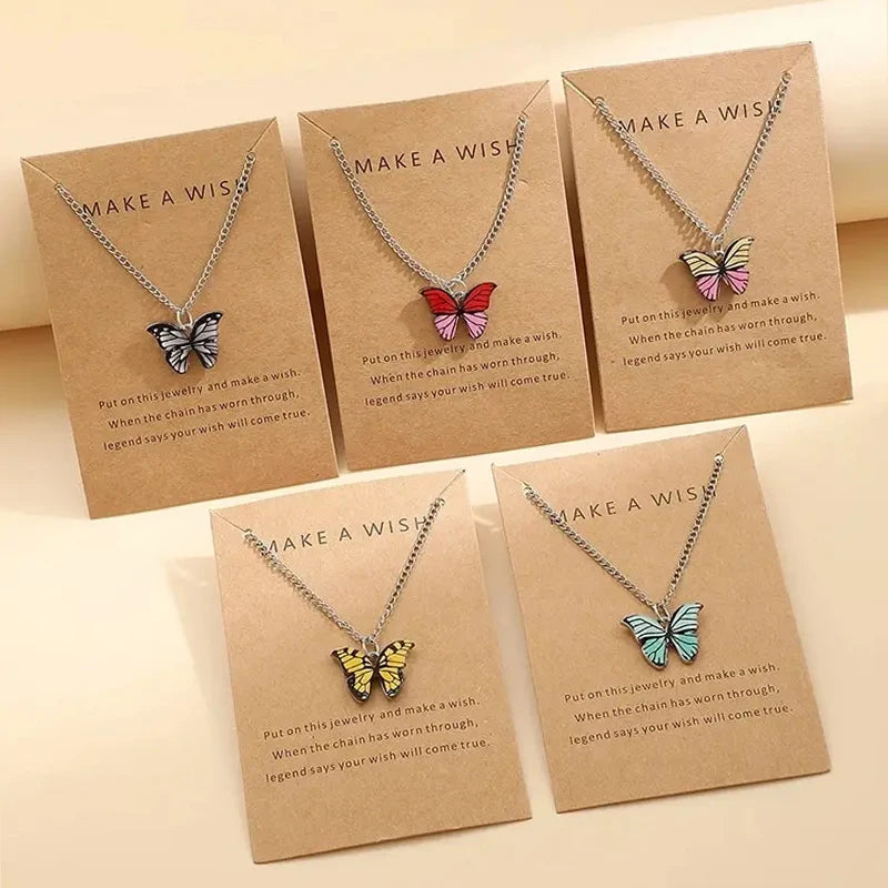 Colorful Butterfly Necklace Set (5 pcs)