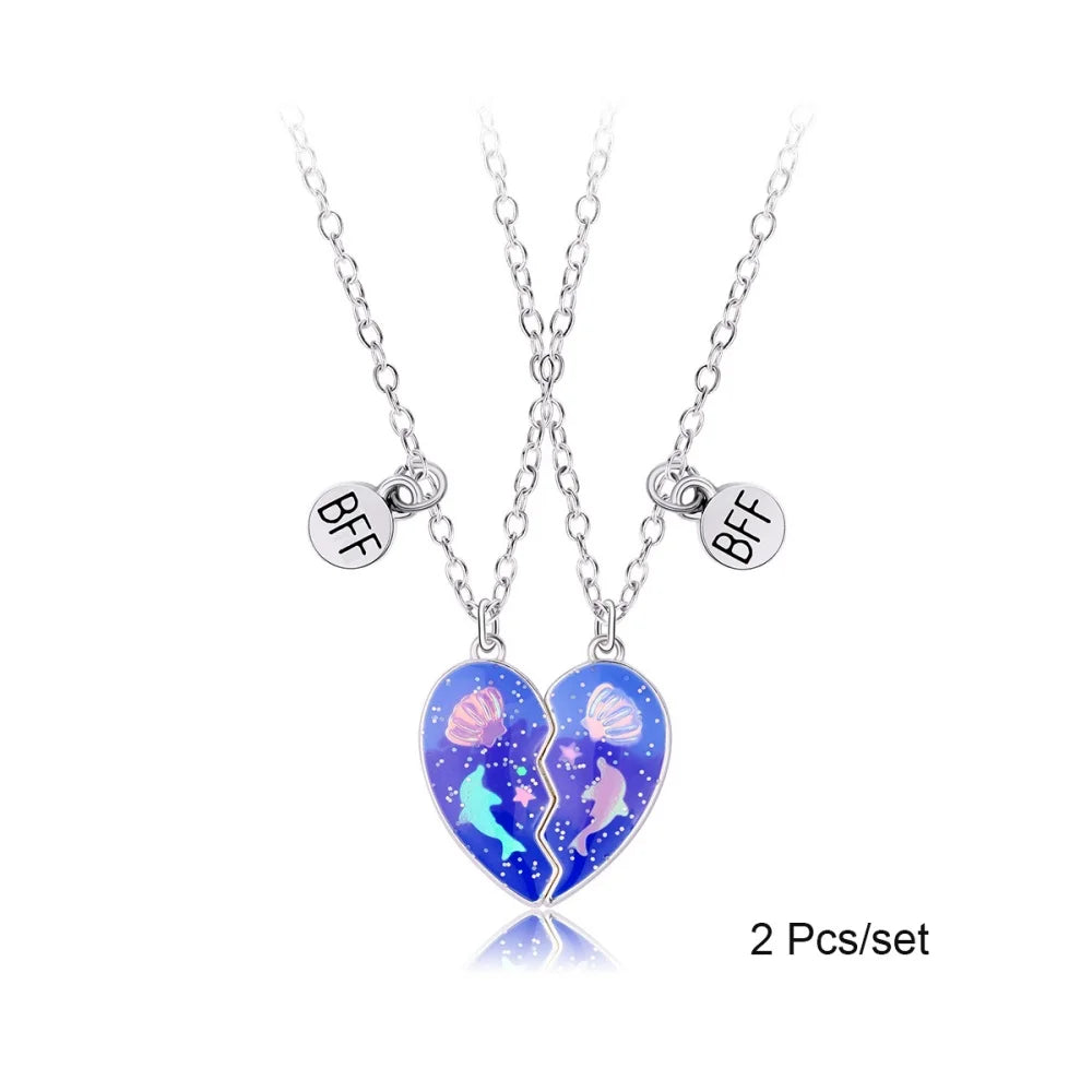 Best Friends Heart Necklace Sets