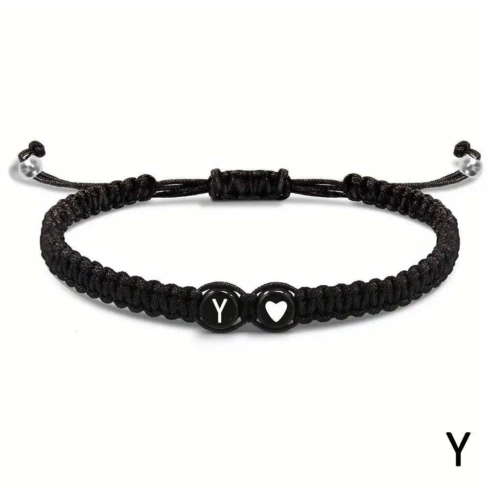 Initial Heart Friendship Bracelet (A-Z)
