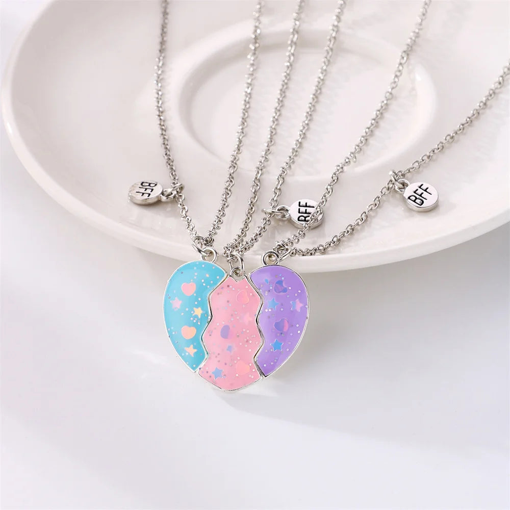 Best Friends Heart Necklace Sets
