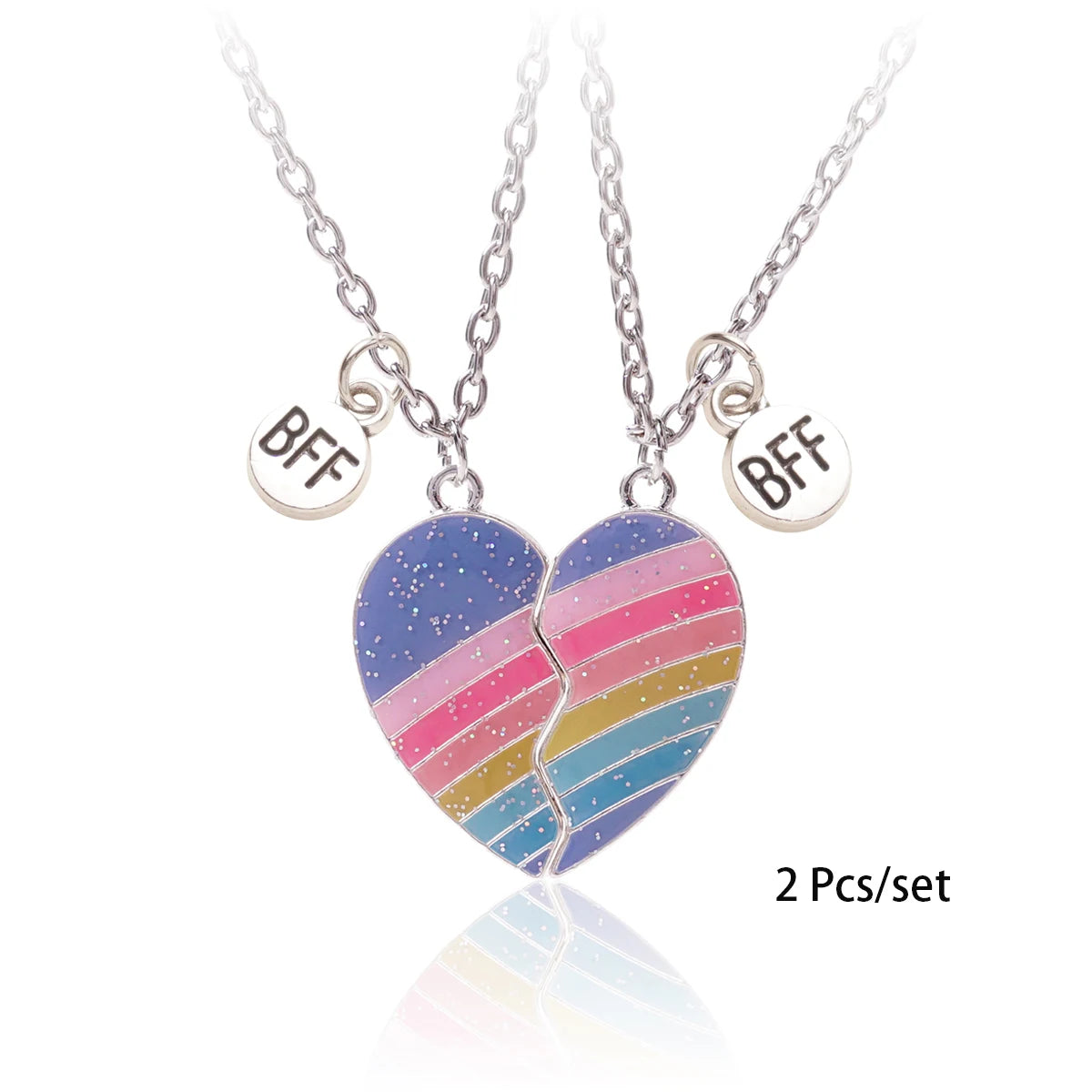 Best Friends Heart Necklace Sets