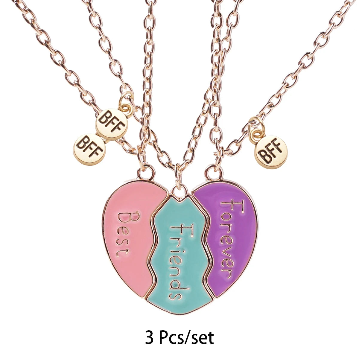 Best Friends Heart Necklace Sets