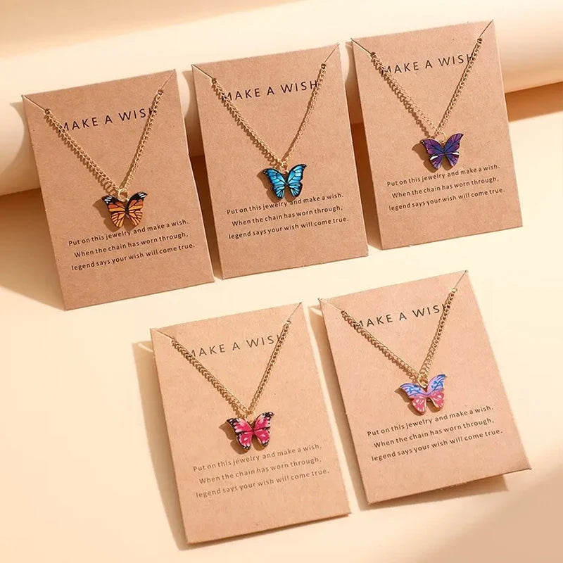 Colorful Butterfly Necklace Set (5 pcs)