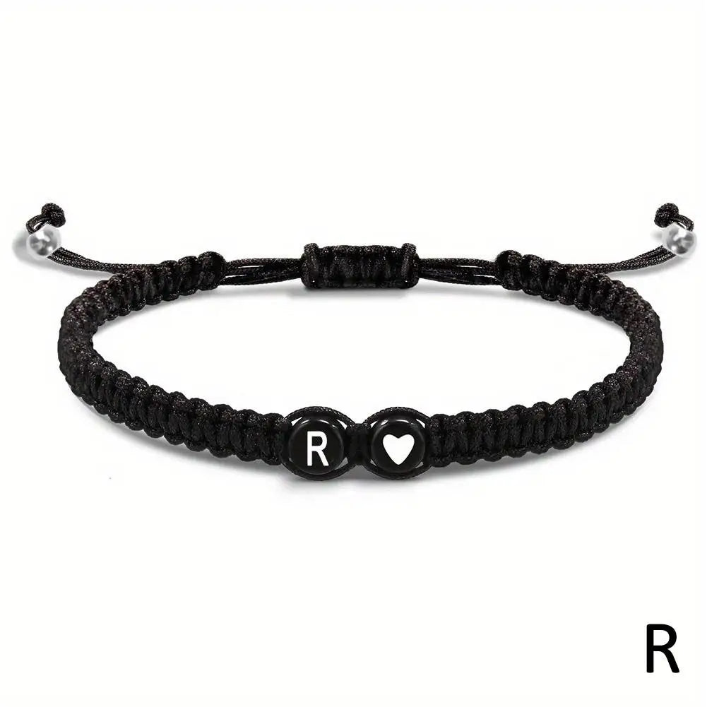 Initial Heart Friendship Bracelet (A-Z)