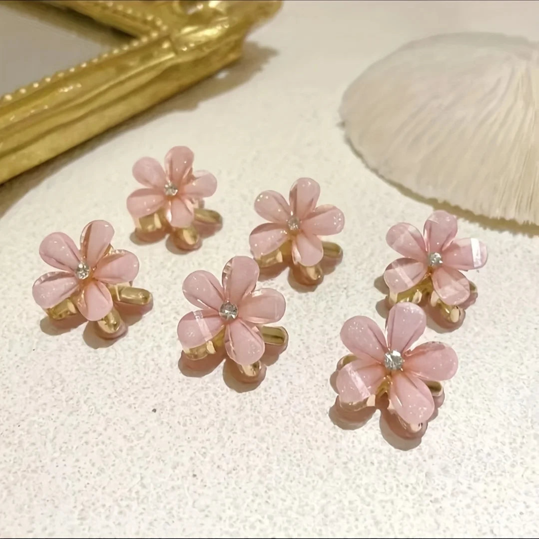 Pearl Flower Hair Clips