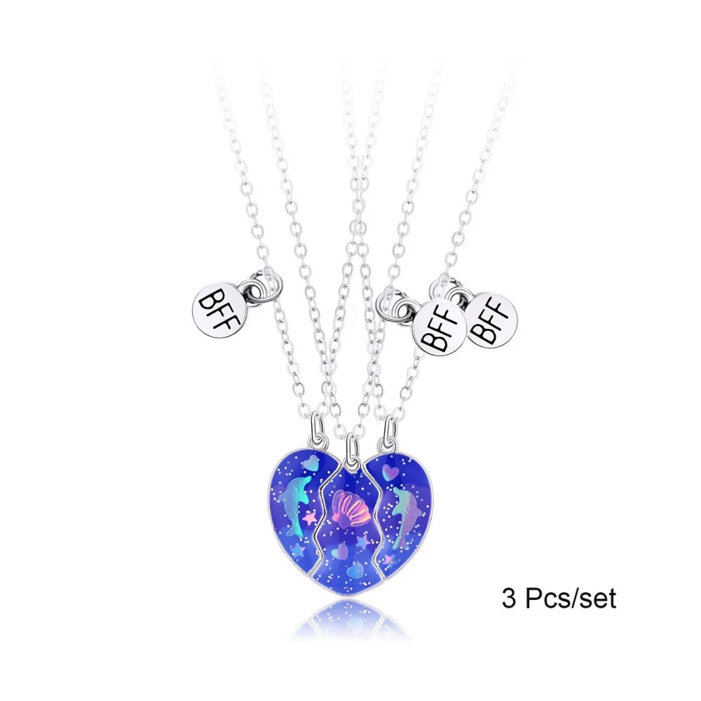 Best Friends Heart Necklace Sets