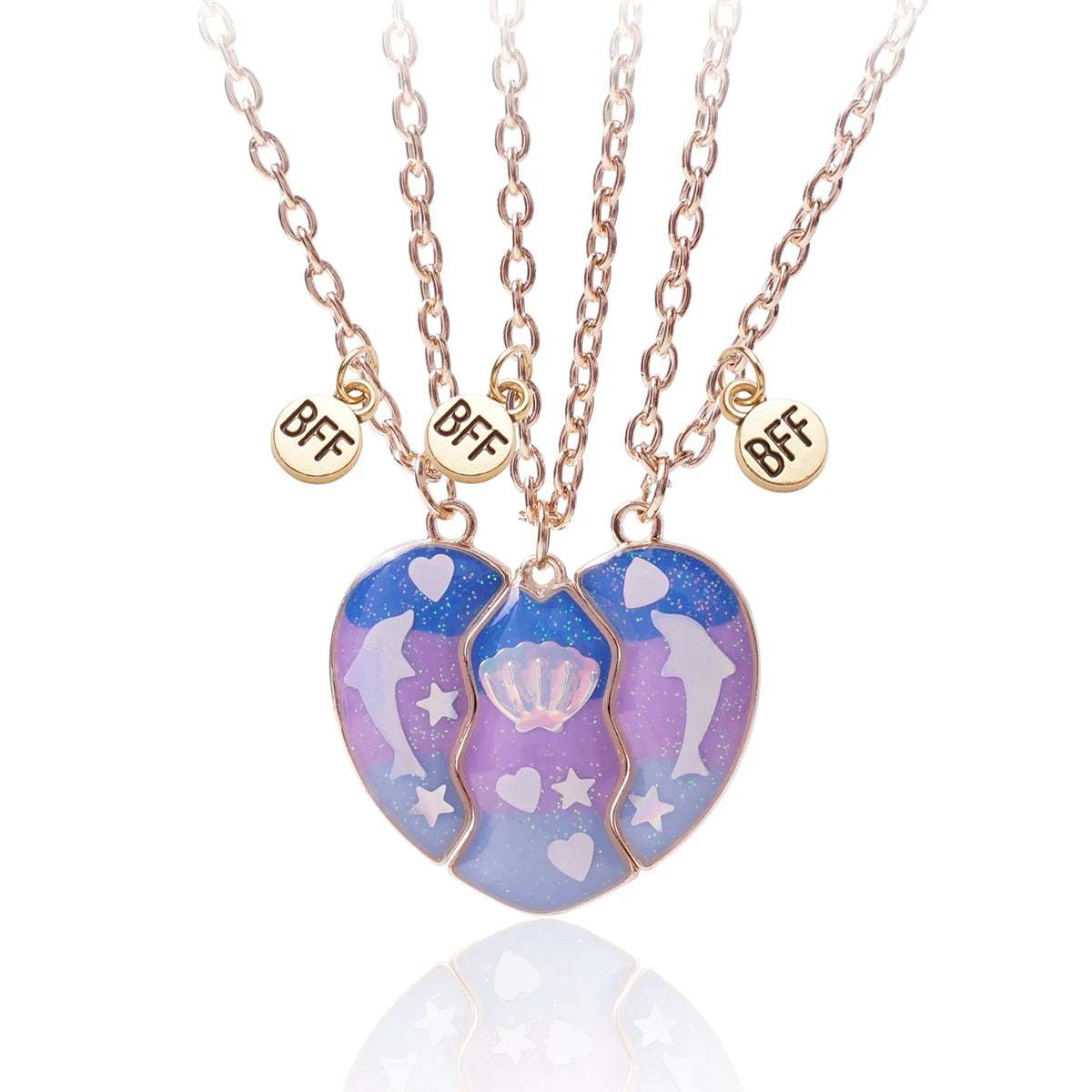 Best Friends Heart Necklace Sets