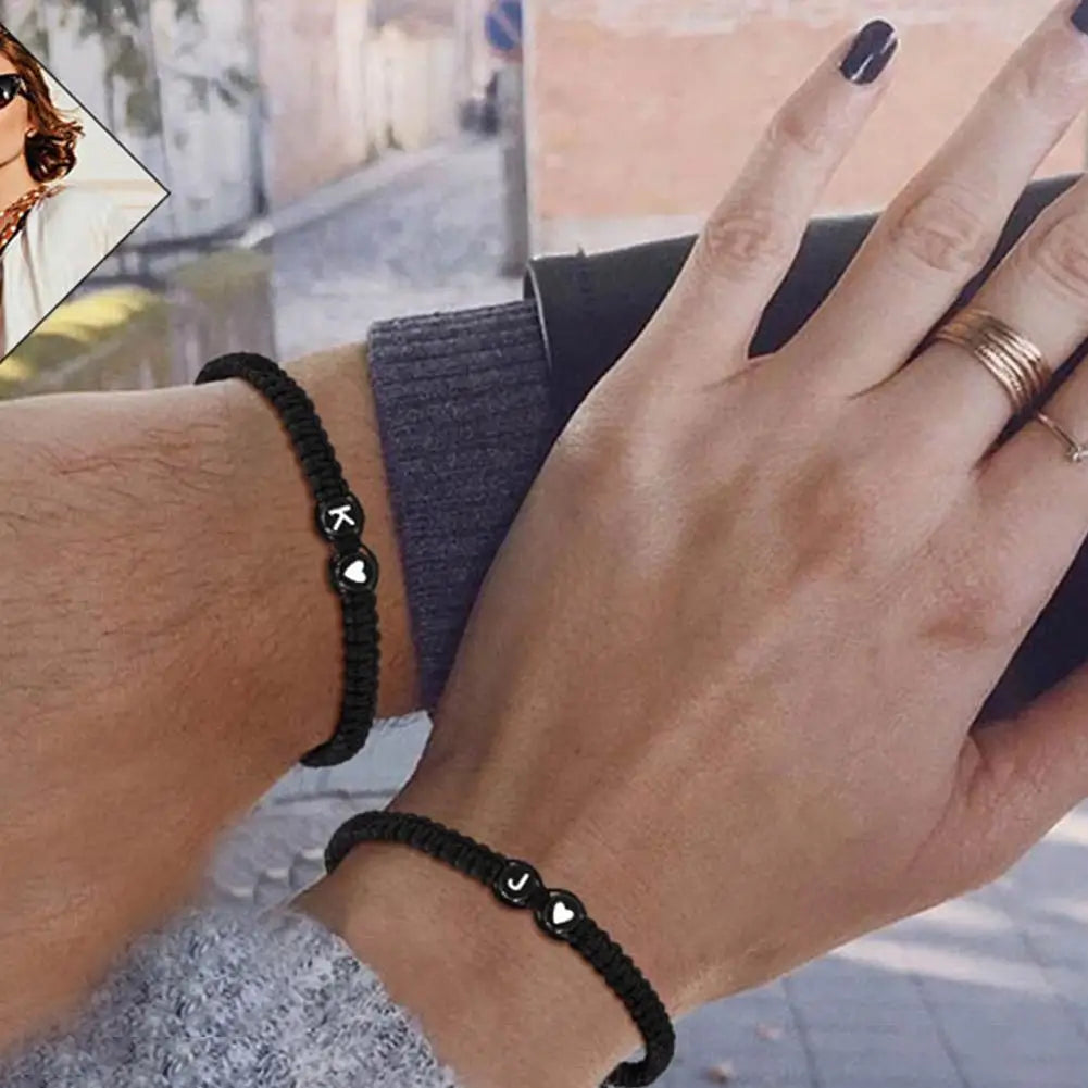 Initial Heart Friendship Bracelet (A-Z)