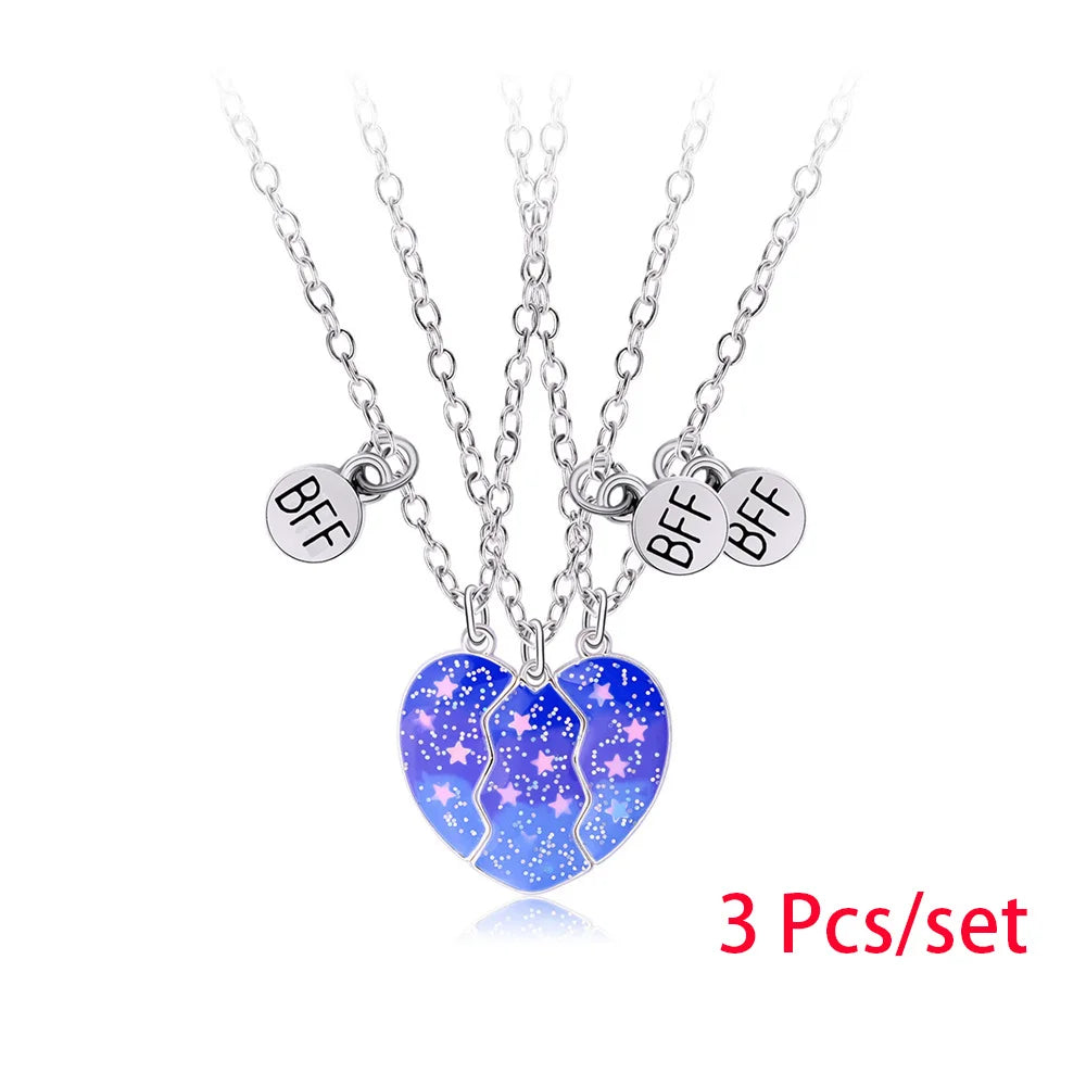 Best Friends Heart Necklace Sets