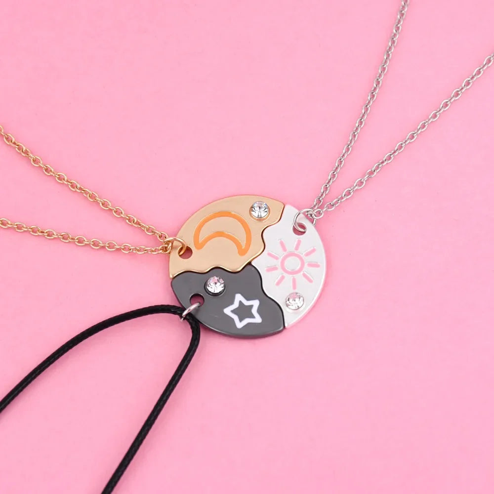 Sun, Moon & Star BFF Necklaces (Set of 3)