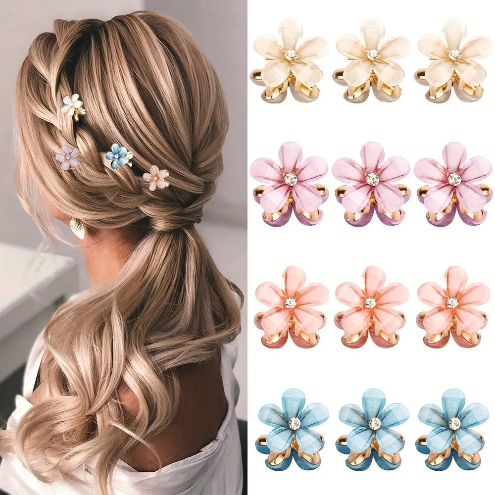 Pearl Flower Hair Clips