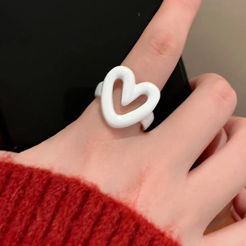 Sweet Heart Enamel Ring