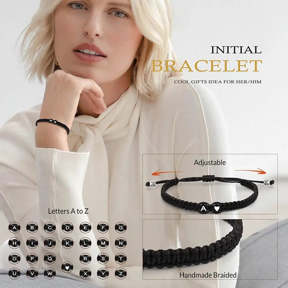 Initial Heart Friendship Bracelet (A-Z)